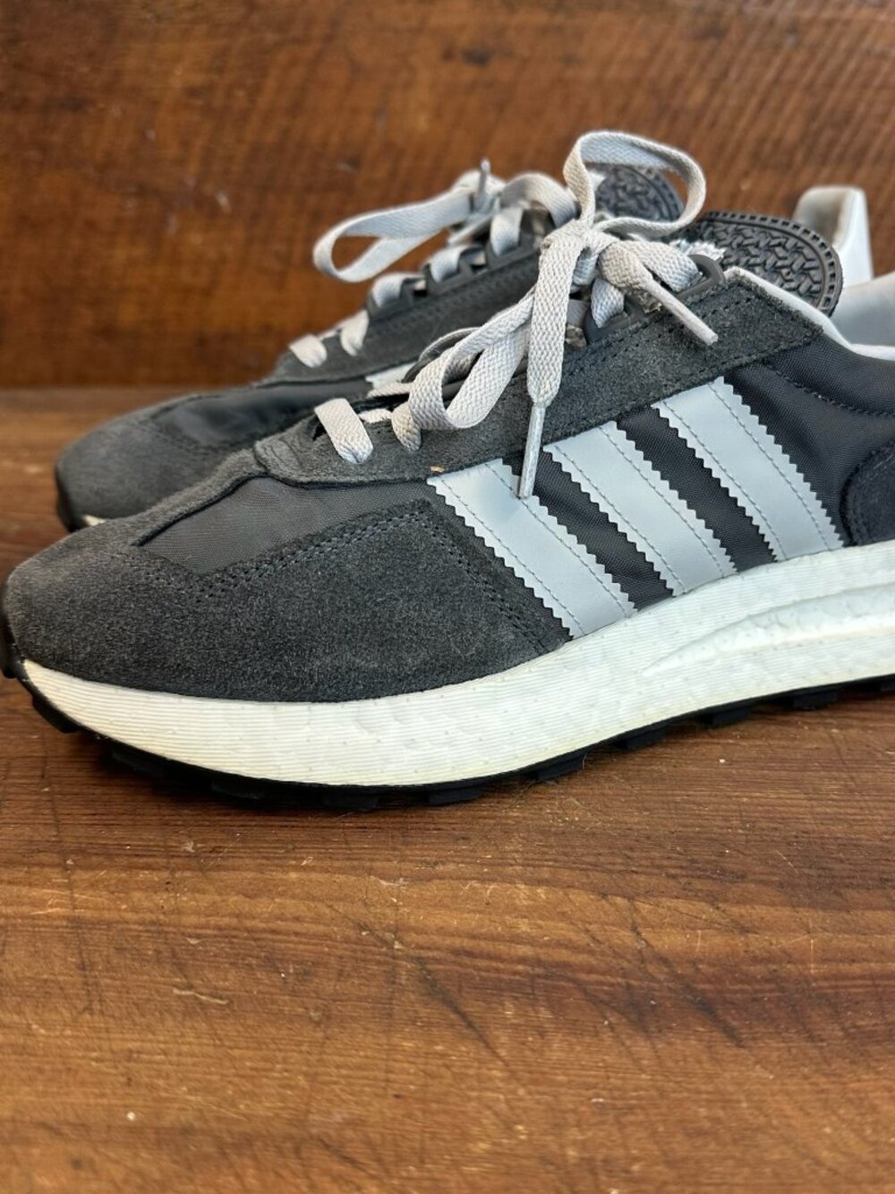 Adidas Originals Retropy E5 Boost Gray/Carbon Sneakers W9/M8